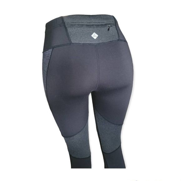 Prana Womens Ergo Leggings Size Medium Black Charcoal Grey - Picture 9 of 13